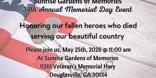 34th Annual Memorial Day Service