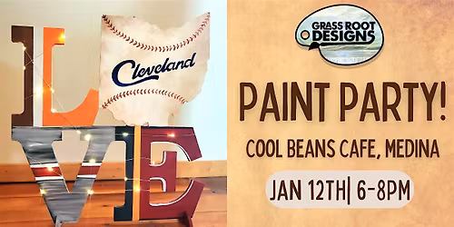 Love Ohio Sports Sign Paint Party | Cool Beans Cafe