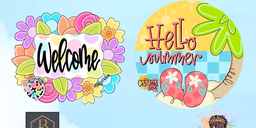 Bee Hotel (on the Rooftop)- Sip & Paint Your Choice of Floral or Beach Door Hanger (5\/1)