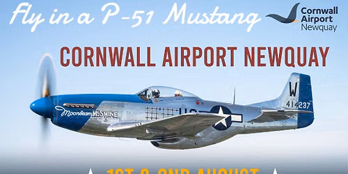 P-51 Mustang Flights from Cornwall Airport Newquay