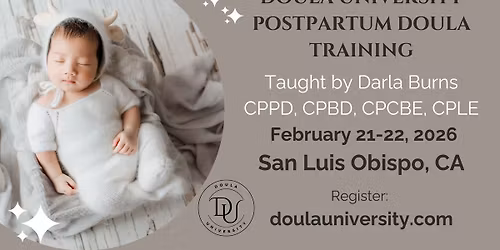 Postpartum Doula Training: San Luis Obispo
