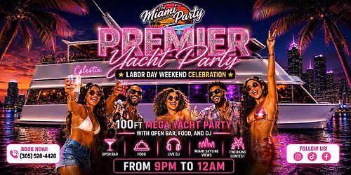 ALL-INCLUSIVE PARTY YACHT |  3HR FREE DRINKS