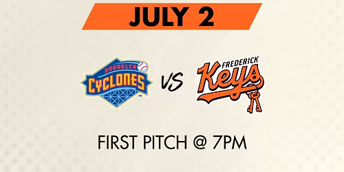 $1 Dog Night | Brooklyn Cyclones vs Frederick Keys @7pm 