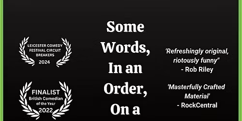 Flixton Comedy Club presents- Ryan Kenny: Some Words, In an Order, On a Stage.