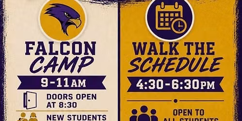 Walk the Schedule Open to all Timber Creek students