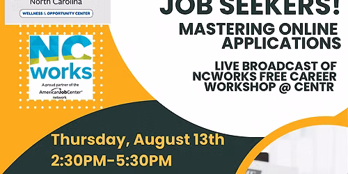 NCWorks LIVE WEBCAST Career Workshop @ ACNC: Mastering Online Applications