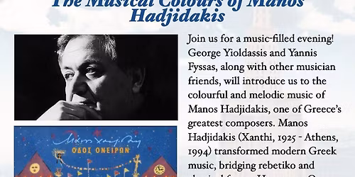 The Musical Colours of Manos Hadjidakis\u2014a free live performance! 