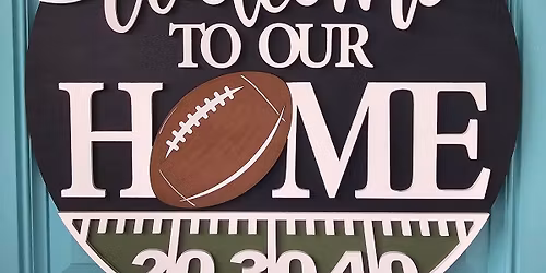 Football Wood Sign 22 in 