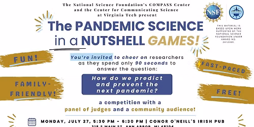 Pandemic Science in a Nutshell Games at Conor O'Neill's Irish Pub in Downtown Ann Arbor