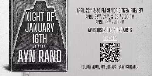 AVHS Theater: Night of January 16th by Ayn Rand