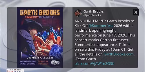 2026 Summerfest with Garth Brooks