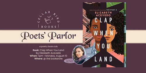 Poets' Parlor Book Club: Clap When You Land