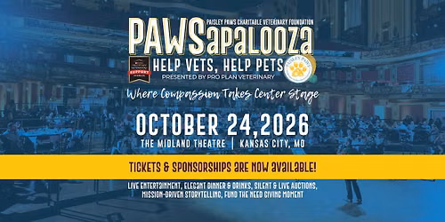PAWSapalooza 2026 Help Vets, Help Pets - Presented by Pro Plan Veterinary
