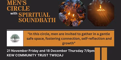Men's Circle with Spiritual Soundbath KEW,Richmond