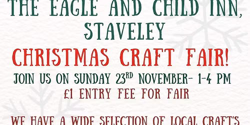 CHRISTMAS CRAFT FAIR @ THE EAGLE