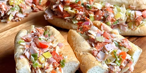 Chopped Italian Sub with homemade ice-cream sandwich