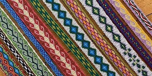 Introduction to Tablet Weaving with a Threaded In Design on an Inkle Loom
