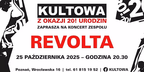 20! | Koncert REVOLTA | 25.10.25