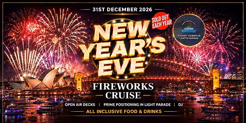 MV Sydney | NYE Fireworks Cruise | All Inclusive | Open Air Viewing Decks