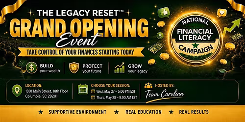 The Legacy Reset \u2122\ufe0fGrand Opening Experience [27+28 May 2026]