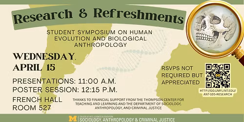 Research and Refreshments: Student Symposium on Human Evolution and Biological Anthropology