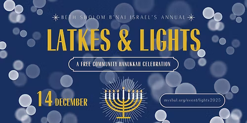 Latkes and Lights: Free Community Hanukkah Celebration