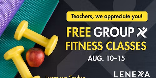 Free Group X Fitness Classes (for Teachers)