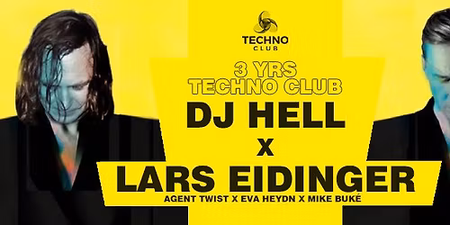 3 YRS TECHNO CLUB \u2022 DJ HELL x LARS EIDINGER \u2022 15.11.25 \u2022 DRESDEN