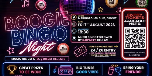 Boogie Bingo Live - Didcot (August 2026)