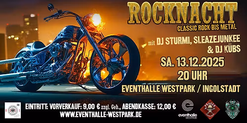 Rocknacht mit DJ Sturmi, Sleazejunkee & DJ K\u00fcbs