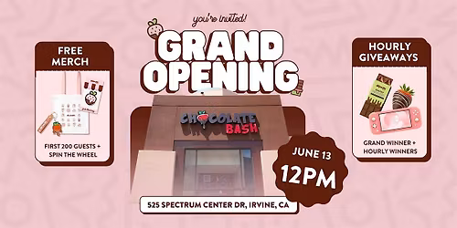 Chocolate Bash Irvine Spectrum Grand Opening Party
