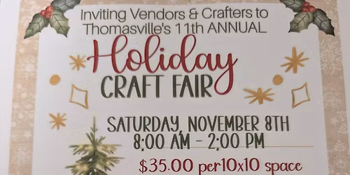 Thomasville C.O.G.11th Annual Holiday Craft Fair