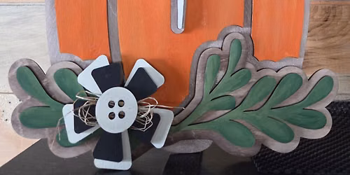 Monogram Pumpkin Shelf Sitter