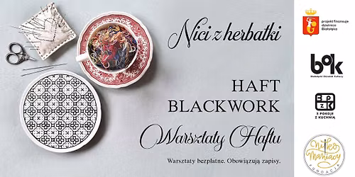 Nici z herbatki \/ warsztaty haftu blackwork.