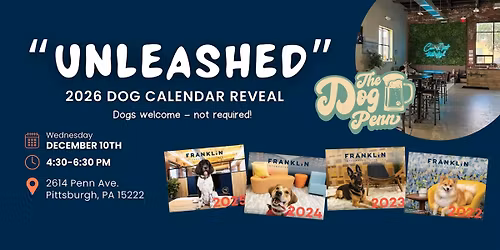 Unleashed - Franklin's 2026 Dog Calendar Reveal Happy Hour