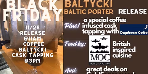 Black Friday Baltycki Release & Special Coffee Baltycki Cask tapping