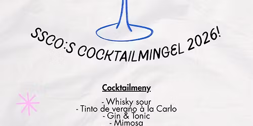 V\u00e4lkommen p\u00e5 SSCO:s cocktailmingel 2026!