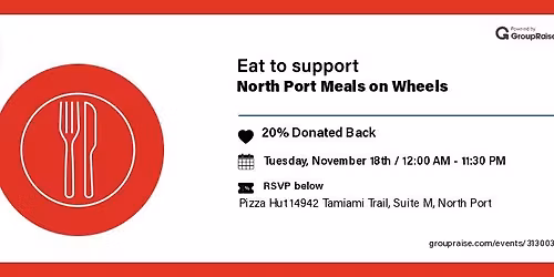 Get take-out from North Port Pizza Hut to Support North Port Meals On Wheels  