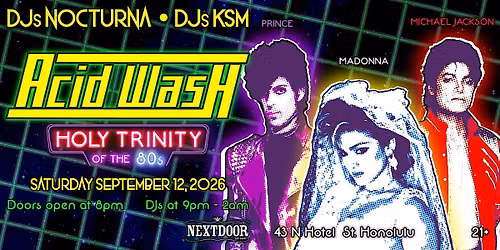 Acid Wash "Holy Trinity of the 80s" Prince, Madonna, & Michael Jackson