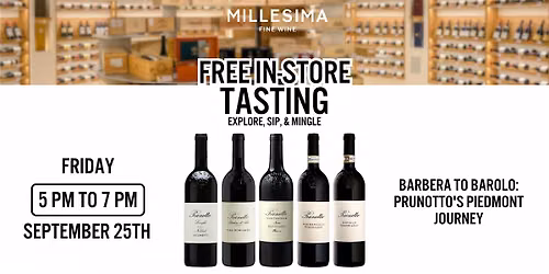 Free Wine Tasting \u2013 Barbera to Barolo: Prunotto's Piedmont Journey