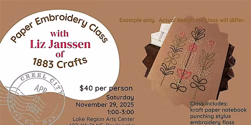 Paper Embroidery with Liz Janssen of 1883 Crafts