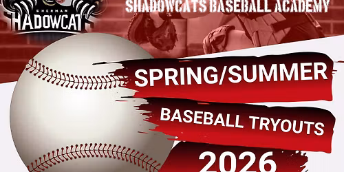 Shadowcats Baseball Academy Tryouts