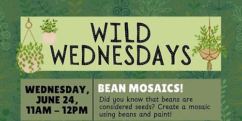 Wild Wednesday: Bean Mosaics! (Ages 10 - 18)
