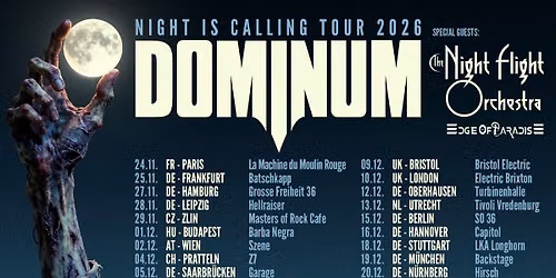 DOMINUM - Night Is Calling Tour 2026 | Hamburg