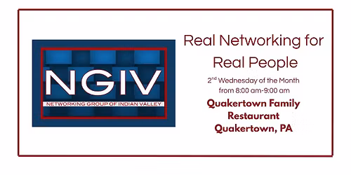 Breakfast Networking with NGIV Quakertown Chapter and Upper Bucks Chamber of Commerce