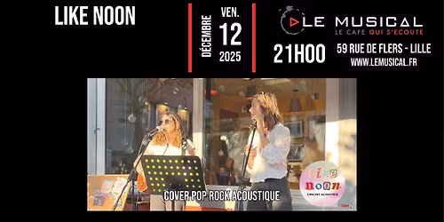 Live: Like Noon (cover pop rock acoustique)