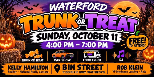 FREE Waterford Trunk or Treat + Car Show