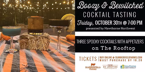 Boozy & Bewitched: Spooky Cocktail Tasting presented by Hawthorne Northwest