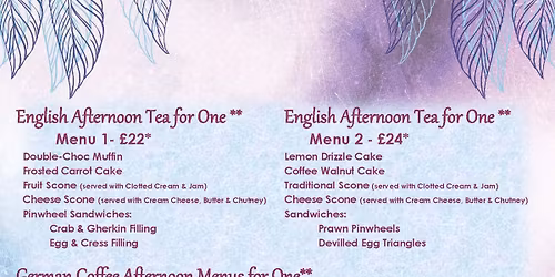 Traditional Afternoon Tea or German Coffee Afternoon