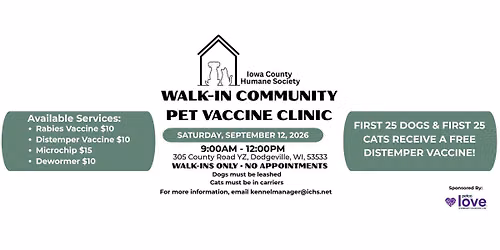 Walk-In Community Pet Vaccine Clinic